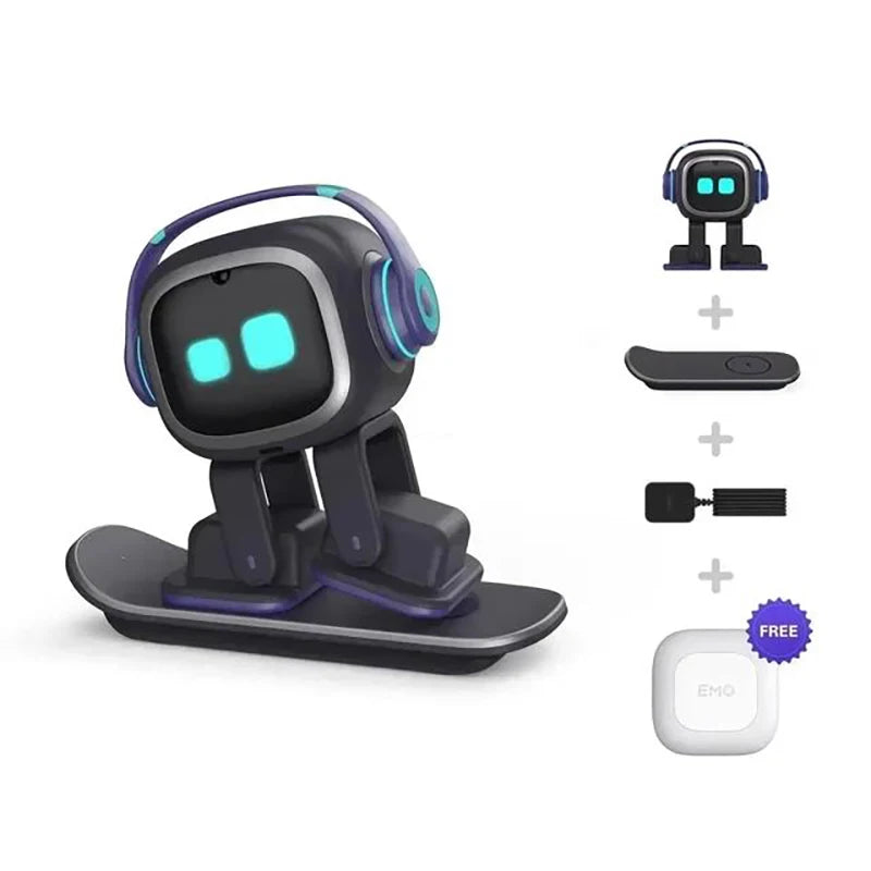 EMO Robot Intelligent AI Emotional Communication Robots Voice Accompanying Desktop Electronic Pet Smart Robot Kid Gifts Xmas Toy