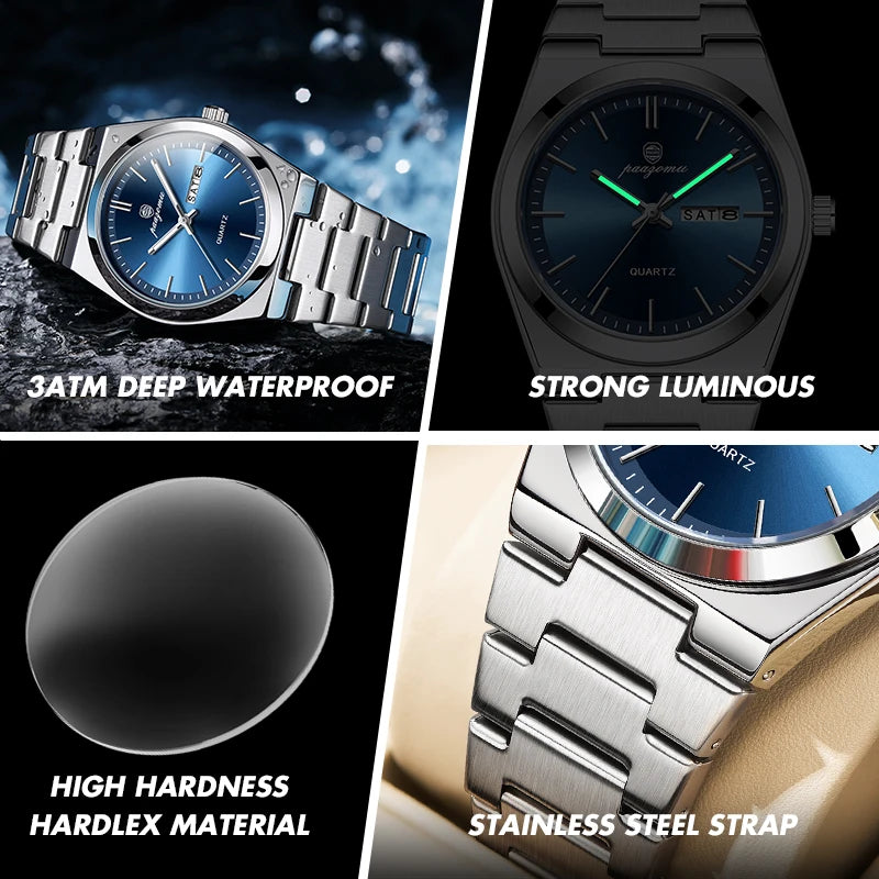 PENGAGAR Luxury Quartz Man Wristwatch Sport Men Watches