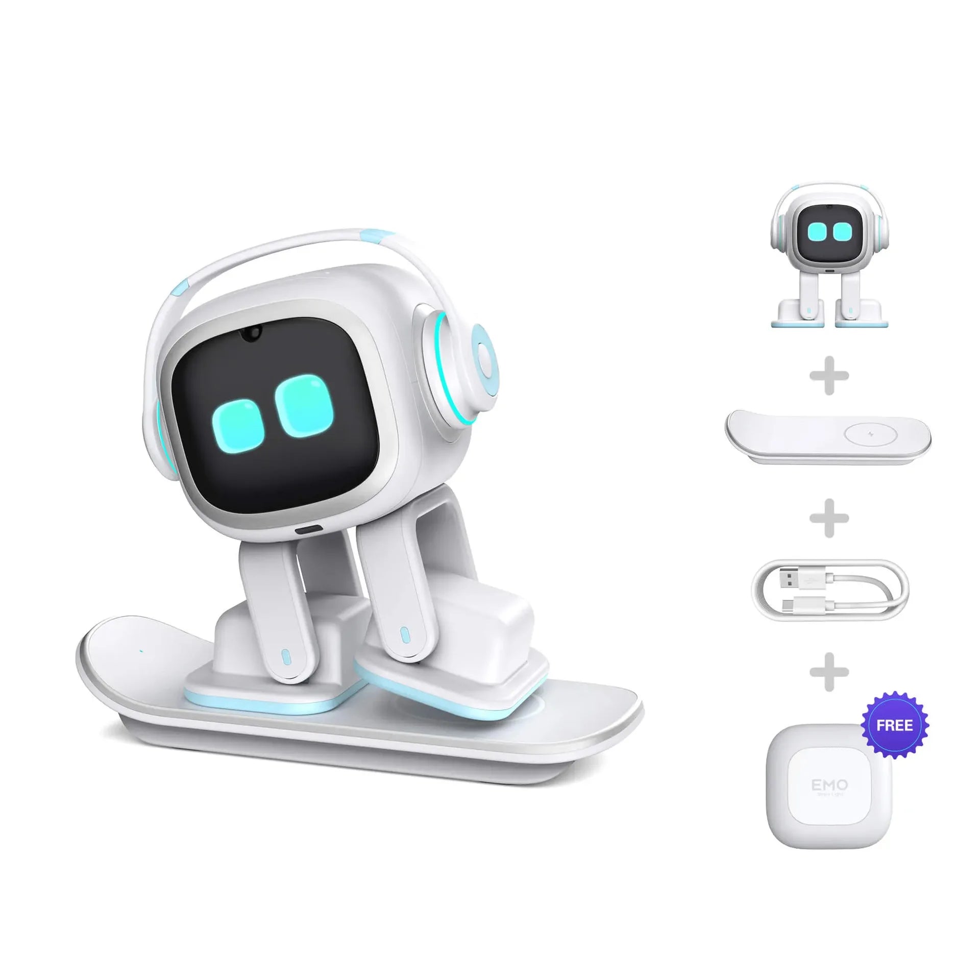 EMO Robot Intelligent AI Emotional Communication Robots Voice Accompanying Desktop Electronic Pet Smart Robot Kid Gifts Xmas Toy