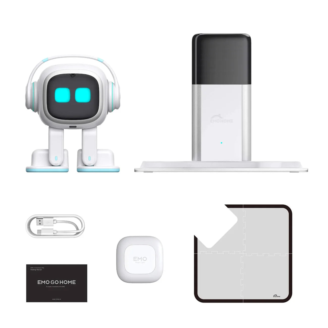 EMO Robot Intelligent AI Emotional Communication Robots Voice Accompanying Desktop Electronic Pet Smart Robot Kid Gifts Xmas Toy