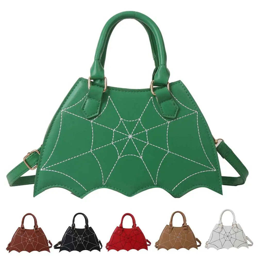 Women Small Shoulder Bag Bat Wing Ladies Top-handle Bags Creative Chic PU Leather Halloween Props Outdoor Shopping Bags