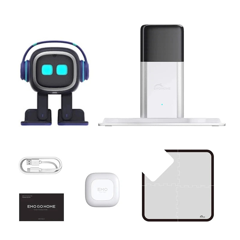 EMO Robot Intelligent AI Emotional Communication Robots Voice Accompanying Desktop Electronic Pet Smart Robot Kid Gifts Xmas Toy