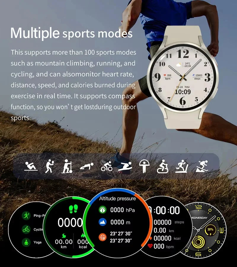 KESHUYOU 2025 New Women's Fashion Smart Watch 6 Bluetooth